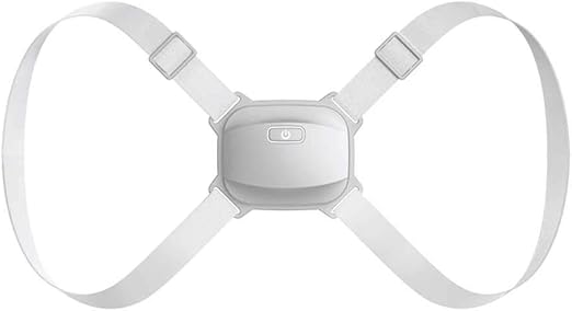 Intelligent Posture Corrector Back Posture Trainer Clavicle Spine Shoulder Correction Smart Tips Adjustable Length Back Support (Color : White) (White)