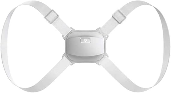 Intelligent Posture Corrector Back Posture Trainer Clavicle Spine Shoulder Correction Smart Tips Adjustable Length Back Support (Color : White) (White)