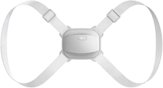Intelligent Posture Corrector Back Posture Trainer Clavicle Spine Shoulder Correction Smart Tips Adjustable Length Back Support (Color : White) (White)