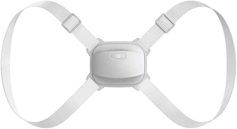 Intelligent Posture Corrector Back Posture Trainer Clavicle Spine Shoulder Correction Smart Tips Adjustable Length Back Support (Color : White) (White)