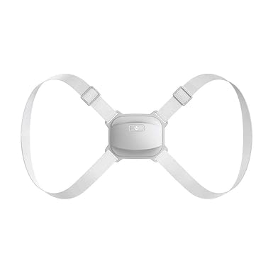 Intelligent Posture Corrector Back Posture Trainer Clavicle Spine Shoulder Correction Smart Tips Adjustable Length Back Support (Color : White)