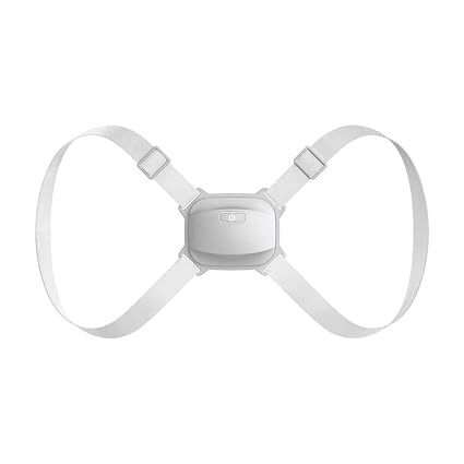Intelligent Posture Corrector Back Posture Trainer Clavicle Spine Shoulder Correction Smart Tips Adjustable Length Back Support (Color : White)