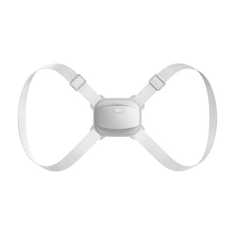 Intelligent Posture Corrector Back Posture Trainer Clavicle Spine Shoulder Correction Smart Tips Adjustable Length Back Support (Color : White)