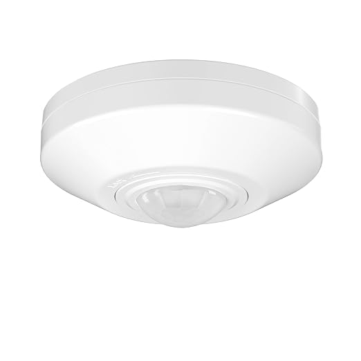 RAYZEEK 360 Degree Ceiling Mount Occupancy Sensor Switch, 5A,120V, High Sensitive Ceiling Motion Sensor,1600 Sq Ft Coverage, Commercial or Residential Automatic Sensing Solution,Neutral Wire Required