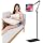 Tablet Floor Stand with Double Weight Base,Overhead Bed Phone Stand Height Adjustable/ Arm Stretchable Tablet Holder, Compatible with 4.5''-13'' iPhone, iPad, Galaxy Tab, Kindle, or Other Phones