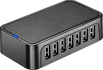 Best Buy Essentials 7-Port USB Hub - Fast Data Transfer, Universal Compatibility, USB 2.0, Compact Design for Laptop, PC, Mac, Smartphone & Tablet