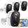 2.4G/5G WiFi Security Cameras Wireless Outdoor 4Pack, 2K QHD Video