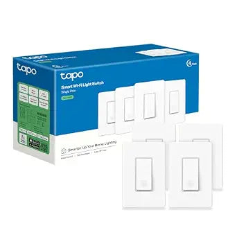 Tapo Smart Light Switch, Single Pole, Need Neutral Wire, S500(4-Pack)