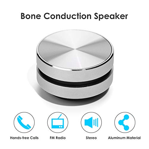 Bone Conduction Speaker, True Wireless Speakers Mini Portable Stereo Sound Creative Speaker Compatible with iPhone, iPad, Samsung, Tablets and More Box