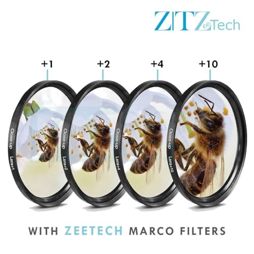 49mm Accessory Bundle for Canon EOS: R50, R100, M5, M6 Mark II, M6, R10, R7 + Wide Angle + Telephoto Lens + 4 Pieces Close-Up Lens Filter Kit + More (19pc Bundle)