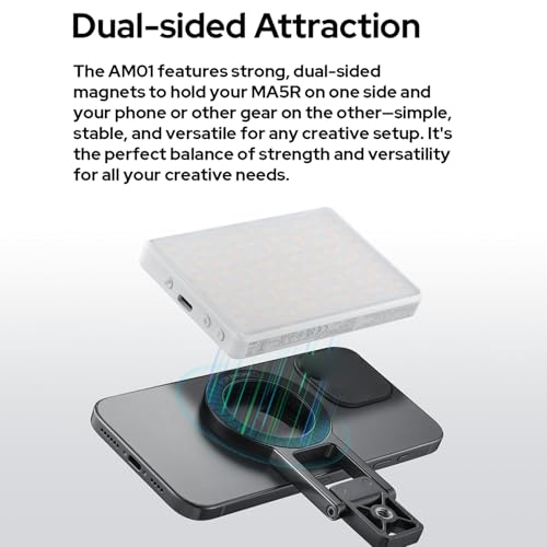 GODOX Magnetic Phone Stand Foldable Dual-Side Mount Tripod Holder with N52 Magnet Portable Multi-Position Design for 12-17 MA5R Light Camera Accessories