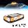 OPP ULITE Rechargeable Led Strobe Light Remote Control Wireless Battery, 17 Flashing Mode, High Low Brightness, 48-Led, Beacon Roof Top Flash Warning Lights for Vehicles Trucks, 1PC Pack, White Amber