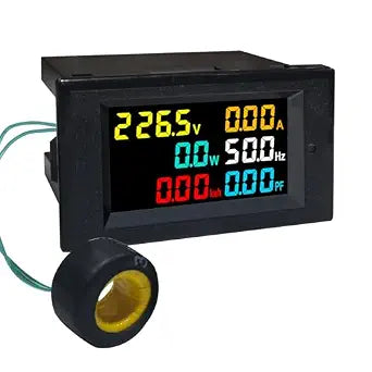 KETOTEK Digital Ammeter Voltage Meter AC 40-300V 100A Power Energy Panel Meter LCD Display Voltmeter Multimeter Volt Amp Watt Monitor with Current Transformer CT