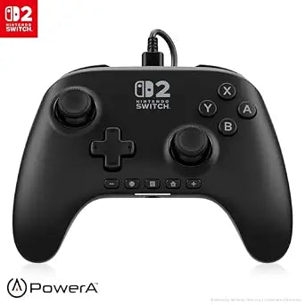 PowerA Advantage Wired Controller for Nintendo Switch 2 - Black, Officially Licensed, Hall Effects, Mappable Buttons, Pro Controller, C Button, On-board Audio Controls
