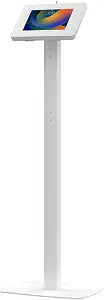 Thin Floor Stand - CTA Tall Standing 360 Degree Kiosk Display Tablet Holder - Charger Access & Lock for iPad mini A17 Pro & 1/2/3/4/5/6 - Samsung Tab A 8″