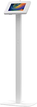 Thin Floor Stand - CTA Tall Standing 360 Degree Kiosk Display Tablet Holder - Charger Access & Lock for iPad mini A17 Pro & 1/2/3/4/5/6 - Samsung Tab A 8″