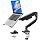 HUANUO 2 in 1 Function Laptop Mount with Tray, Fits 13-34″ Monitors & Up to 17″ Notebook, Ergonomic Laptop Arm with Full Motion Adjustment, Laptop Stand for Desk, VESA 75x75mm/100x100mm