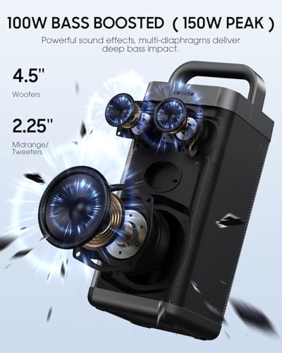 comiso Portable Bluetooth Speaker, Deep Bass, 150W P - Image 3