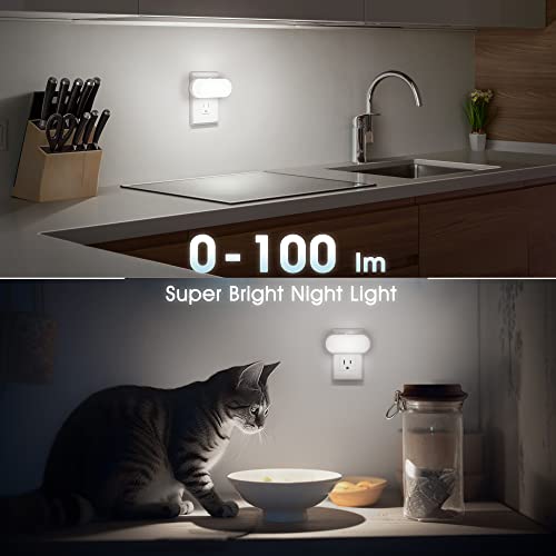 DORESshop Night Lights Plug into Wall,Daylight White Night Light,4 Pack