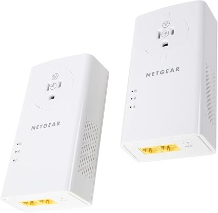 NETGEAR Powerline Ethernet Adapter Kit PLP2000, 2 Pack, 2000 Mbps