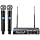 innopow Wireless Microphone System, Dual UHF Metal Cordless Mic Set, Long Distance 150-200Ft,16 Hours Continuous, Fixed Frequency, Use for Karaoke Singing, Family Party,Church (CH.01&02)