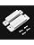 QWORK MC-31 Wired Surface-Mounted NC Magnetic Door Window Contact Sensor Alarm Reed Switch, White, Pack of 5 with 20 Screws