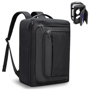 GDNasist Game Console Backpack for PS5, Protective Carrying Case Compatible with Playstation5 Console, Base, 15.6”Laptop, Headset, PS5 Controller, More Game Discs, and Gaming Accessories