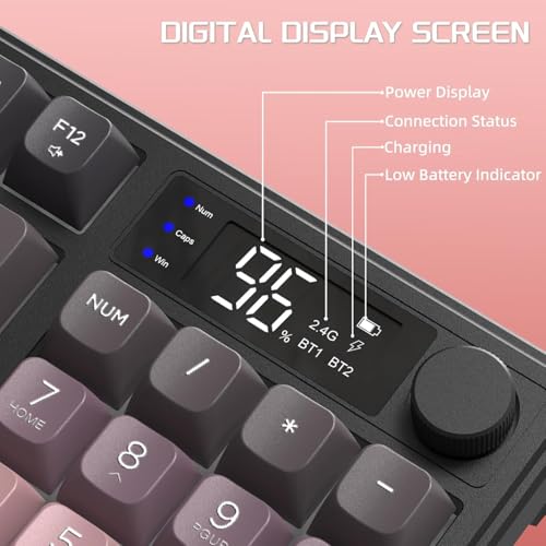 Free wolf M96 Wireless Gaming Keyboard Creamy Membrane 94Key-BlackBerry - Image 6