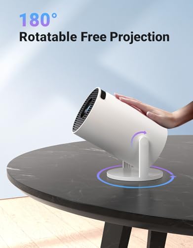 Mini Projector 210LM with WiFi 6 & BT 5.2 Native 720P HD Smart Projector