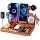 Desk Organizer with 4 Wireless Charging Station for Samsung Devices,27W Dual Wireless Charger Fast Charging for 2 Phones,Galaxy Watch 8/7/6/5/4/3/2,TWS box,Wood Phone Docking Station,Gifts for Men Dad
