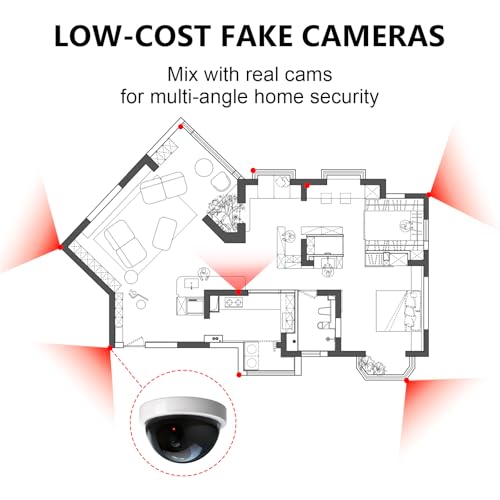 WALI CCTV Dome Fake Camera with Flashing Red Light, | Smart Home - Image 5