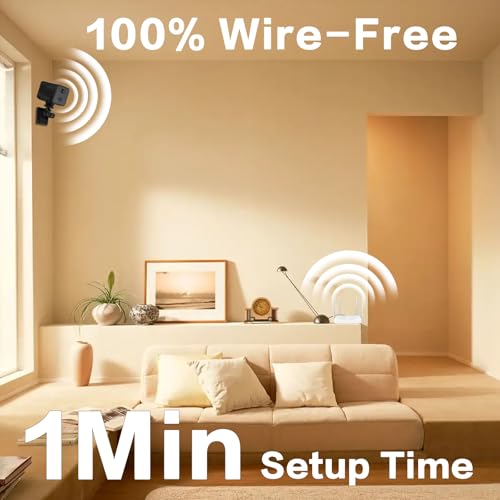 Wireless Small Indoor Security Camera, 32GB SD Card No Monthly Fee