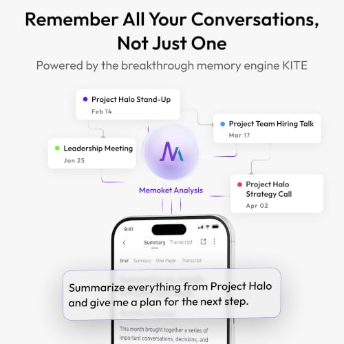 Gem Wearable AI Voice Recorder, Transcribe & Summarize, Wristband