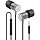 LUDOS Ultra Wired Earbuds in-Ear Headphones, 5 Years Warranty, Earphones with Microphone, Noise Isolating Ear Buds, Memory Foam for iPhone, Samsung, School Students, Kids, Women, Small Ears - Grey