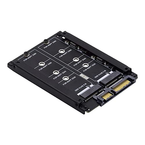 cablecc Dual NGFF B+M Key M.2 SSD Card JOBD Raid0 Span Bridge to 2.5inch SATA Combo HDD Disk Drive Enclosure