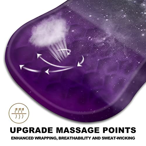 Mouse Pad Wrist Support, Ergonomic Mouse Pad with Massage Dot, Comfortable Computer Mouse Pad for Laptop, Wrist Rest Pain Relief Mousepad with Non-Slip PU Base for Office & Home, 12 x 8 in