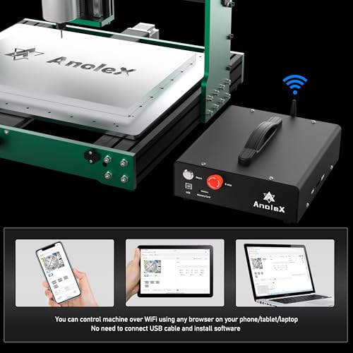 CNC Router Machine 4030-Evo Ultra 2, All-Metal XYZ Axis Dual Steel Linear Guides & Ball Screws with 800W Trim Router for Metal Aluminum Brass Wood Acrylic PCB