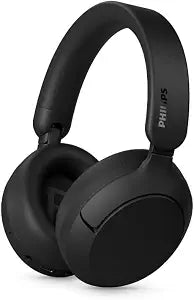 Philips TAH6000 Wireless Over-Ear Bluetooth Headphones with Adaptive ANC, 80H Playtime (50H ANC), Dynamic Bass - Black