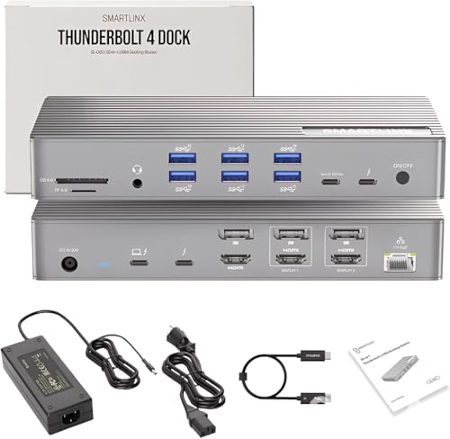 Thunderbolt 4 Docking Station Dual Monitor 21-in-1 USB-C Dock, 150W