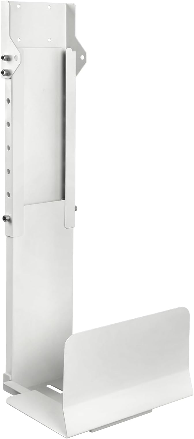 Heavy Duty Computer Wall Mount PC Case - Upgraded, Also Great for PC Mount Under Desk - Height Adjustable from 11" to 21", Width Adjustable from 5.5" to 9.8", Computer Tower Under Desk Home Office