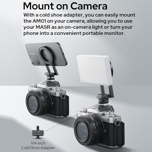 GODOX Magnetic Phone Stand Foldable Dual-Side Mount Tripod Holder with N52 Magnet Portable Multi-Position Design for 12-17 MA5R Light Camera Accessories