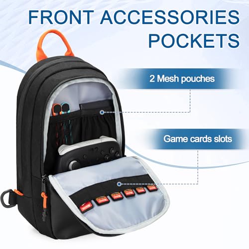 PGmoon Sling Bag Compatible with Nintendo Switch/Switch 2/Steam Deck