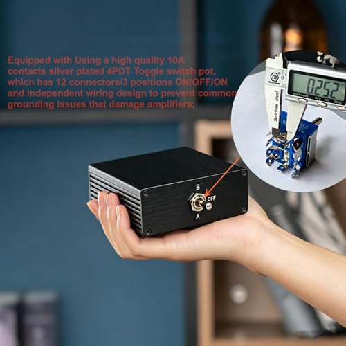 2-Way Audio AMP Amplifier Speaker Selector Switch switcher Box 2 in 1 Out