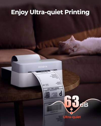 MUNBYN Bluetooth Thermal Label Printer, Wireless 4x6 Shipping Label Printer