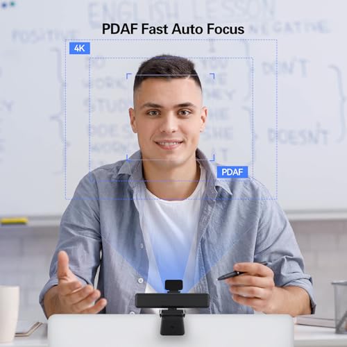 Angetube Wide Angle 4K Webcam for PC, 120° FOV Video | Computer Access - Image 5