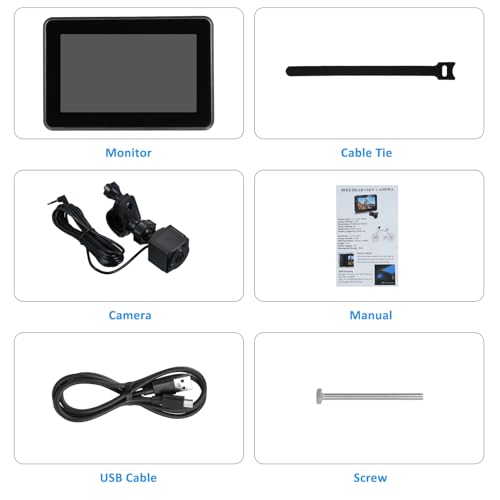 Handlebar Bike Camera Mirror, with 4.3'' Monitor 1080P 110° Wide Angle 360° Adjustable Bracket Rechargeable Rear View Camera, Bicycle Rear View Camera
