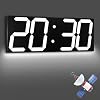 CHKOSDA 18.7 Inch Large Digital Clock with GPS Auto-Sync Time - White