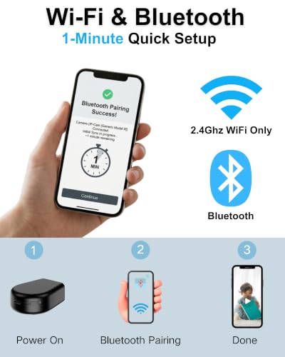 1080P HD Nanny Cam Wi-Fi Indoor Camera Wireless for Pets & Child