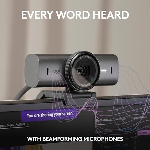 Logitech MX Brio Ultra HD 4K Webcam Collaboration and Streaming - Graphite