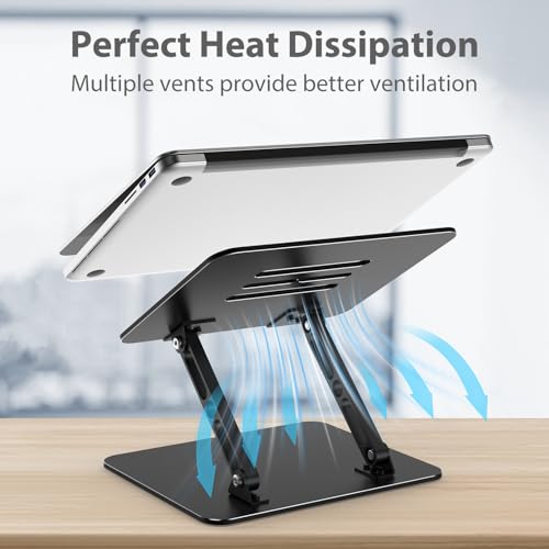 Adjustable Laptop Stand for Desk, Metal Laptop Riser | Computer Access - Image 5